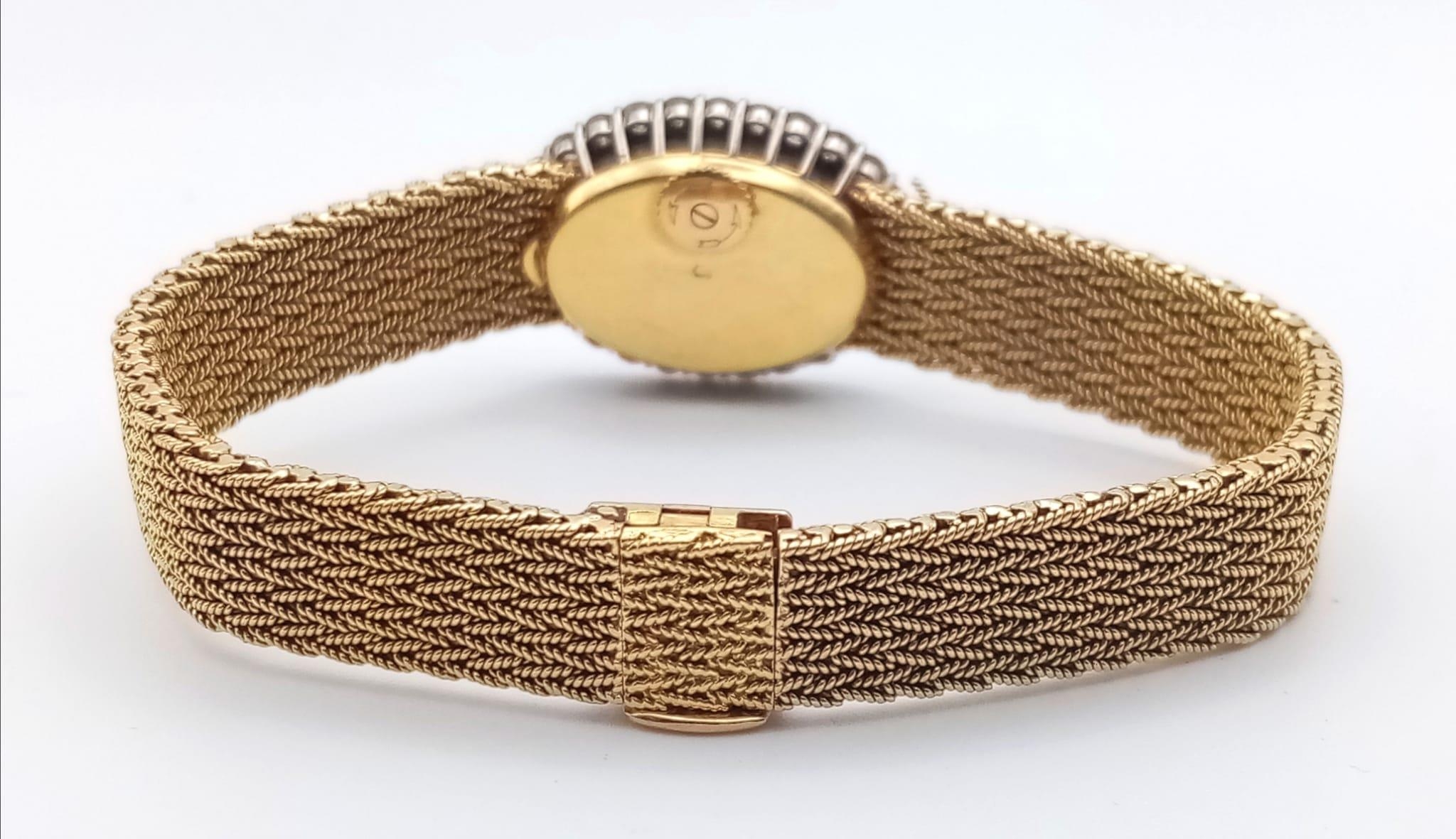 A Vacheron-Constantin 18K Yellow Gold and Diamond Ladies Watch. Gold bracelet and oval case - - Image 6 of 8