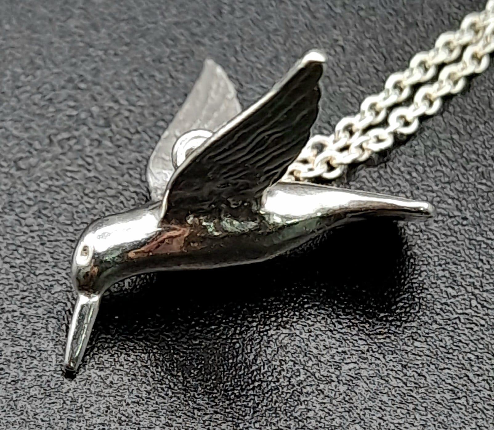 ALEX MONROE STERLING SILVER SWALLOW PENDANT & CHAIN AS NEW WEIGHS 3.47G - Image 2 of 7