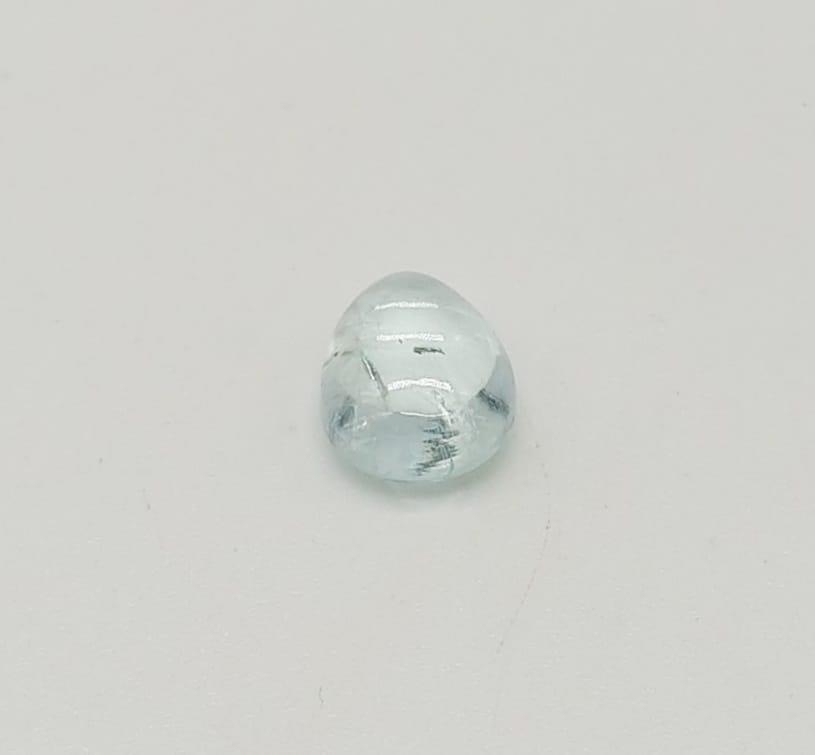 2.46cts Natural Aquamarine. Pear cabochon. GLI certified. - Image 2 of 6