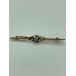 Antique 9 carat GOLD and OPAL BROOCH.1.8 grams. 5.75 cm.