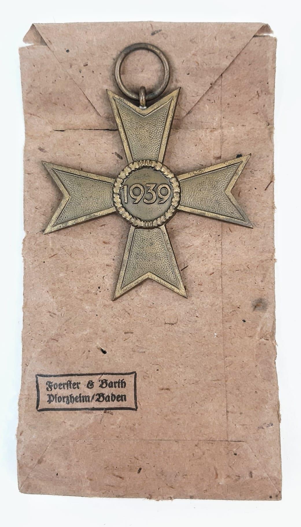 A WW2 Nazi War Merit Cross with Ribbon. - Image 2 of 2