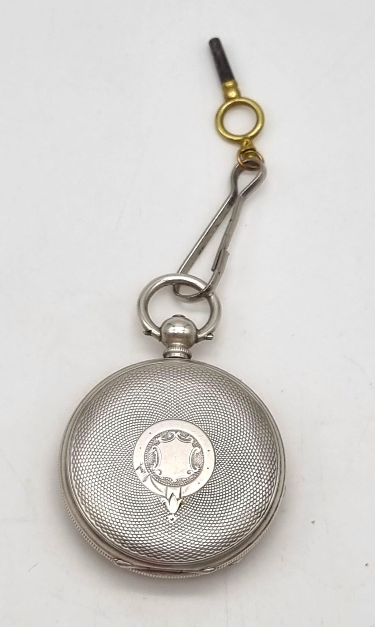 A Fine Silver Antique 1867 Paris Exhibition Prize Medal Chronograph Pocket Watch - N 10157. Three - Image 4 of 6