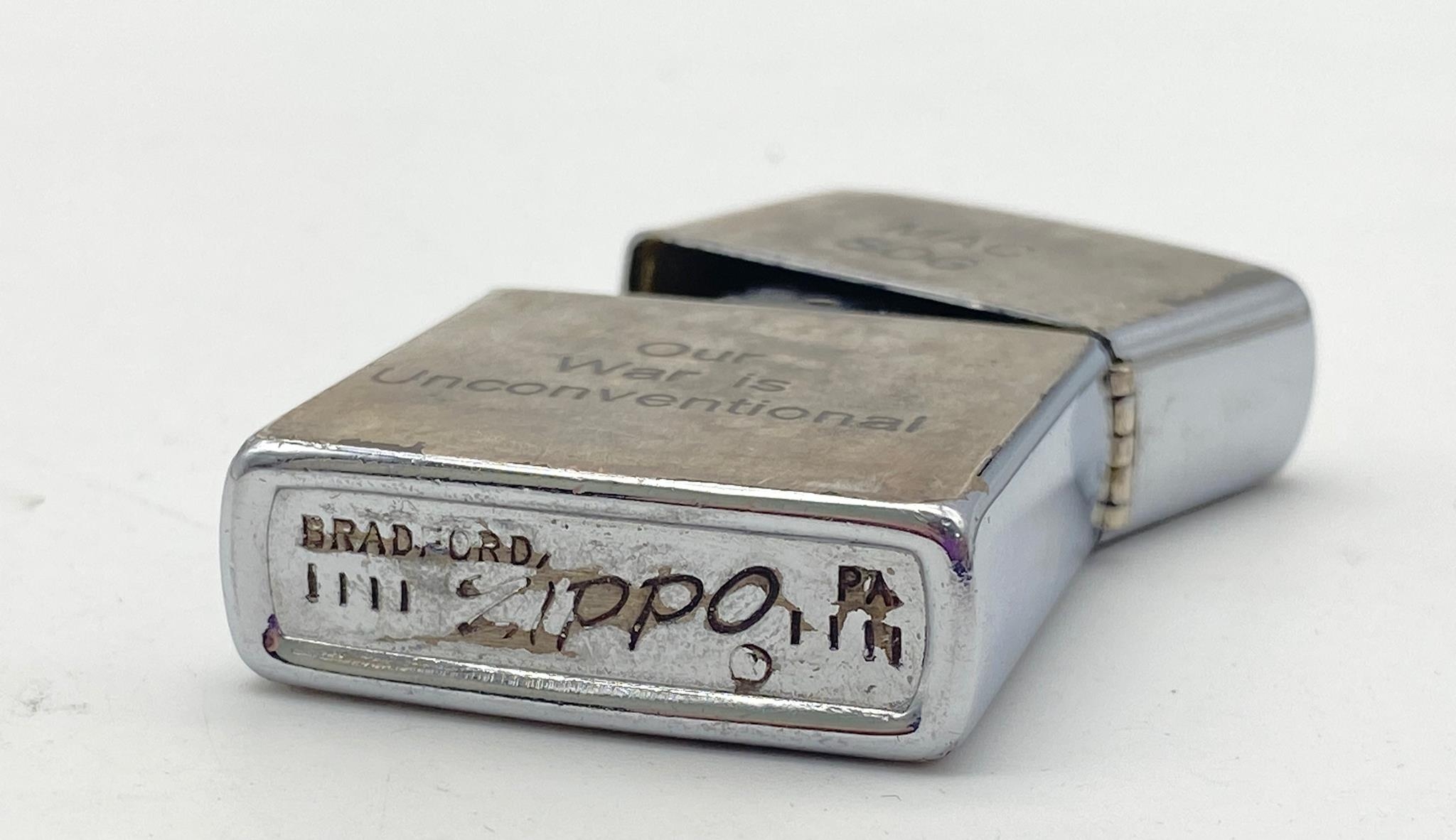 Vietnam War Period US Special Forces Cigarette Lighter. The Zippo made wind proof lighter - Image 3 of 4