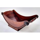 Antique Mahogany Cheese Coaster with Finials. 48x18cm