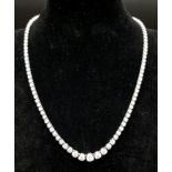 18k White Gold Necklace. 36.9g with 10ct Diamonds, absolutely stunning piece of jewellery.