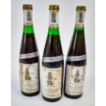 Three Bottles of 1976 Leiwener Klostergarten Beerenauslese German White Wine. This late harvest