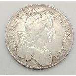 Charles II Silver Crown 1679, TRICESIMO PRIMO, SP 3358, in near fine condition, minted in London.