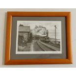 Framed print of Cart Line Crossing by John S Gibb. Limited edition, signed by artist. Frame size