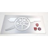 A One-Off Arsenal FC Presentation Plaque. Belonged to an Arsenal ex-employee. 60 x 30cm.