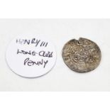 Henry III Silver Penny 1216-1272 Long Cross Type, in near fine condition, minting unknown.