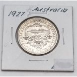 A 1927 silver Australian Florin, George V, Old Parliament House, Coin, Very Clear Definition, Please