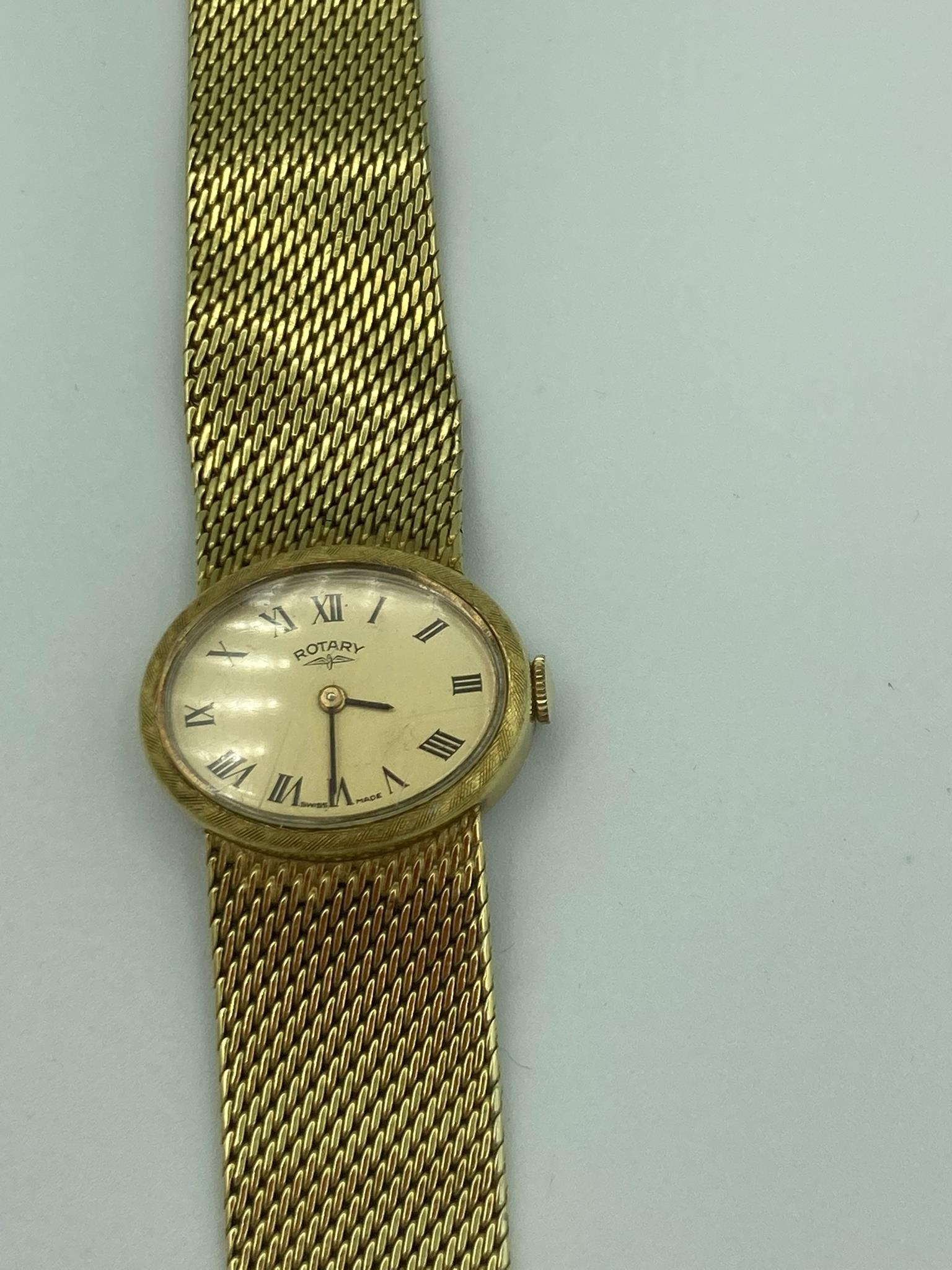 Ladies Vintage 1960/70’s GOLD PLATED ROTARY wristwatch. Having quality heavy GOLD PLATED Milanese - Image 2 of 2