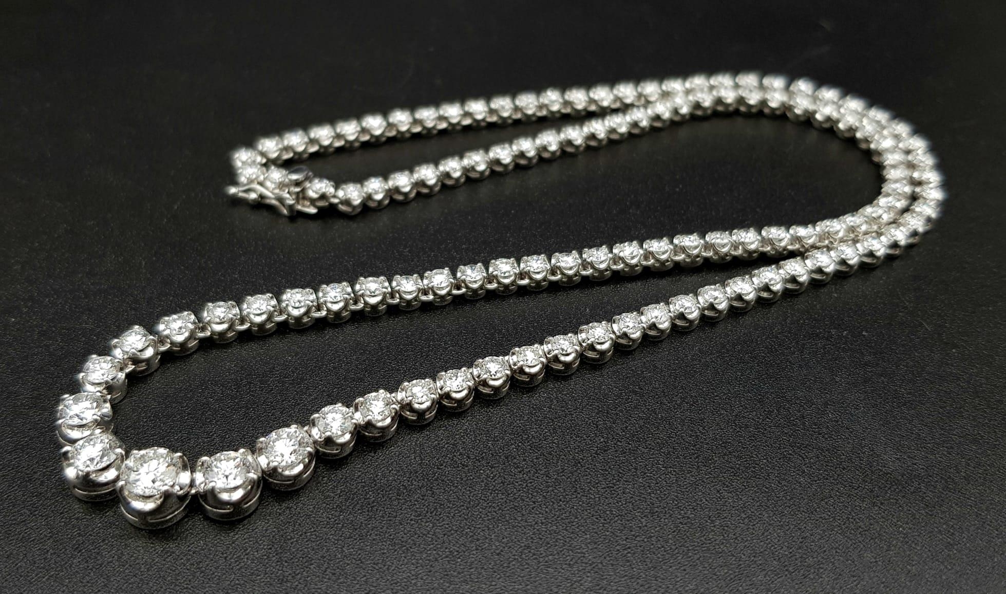 18k White Gold Necklace. 36.9g with 10ct Diamonds, absolutely stunning piece of jewellery. - Image 4 of 7
