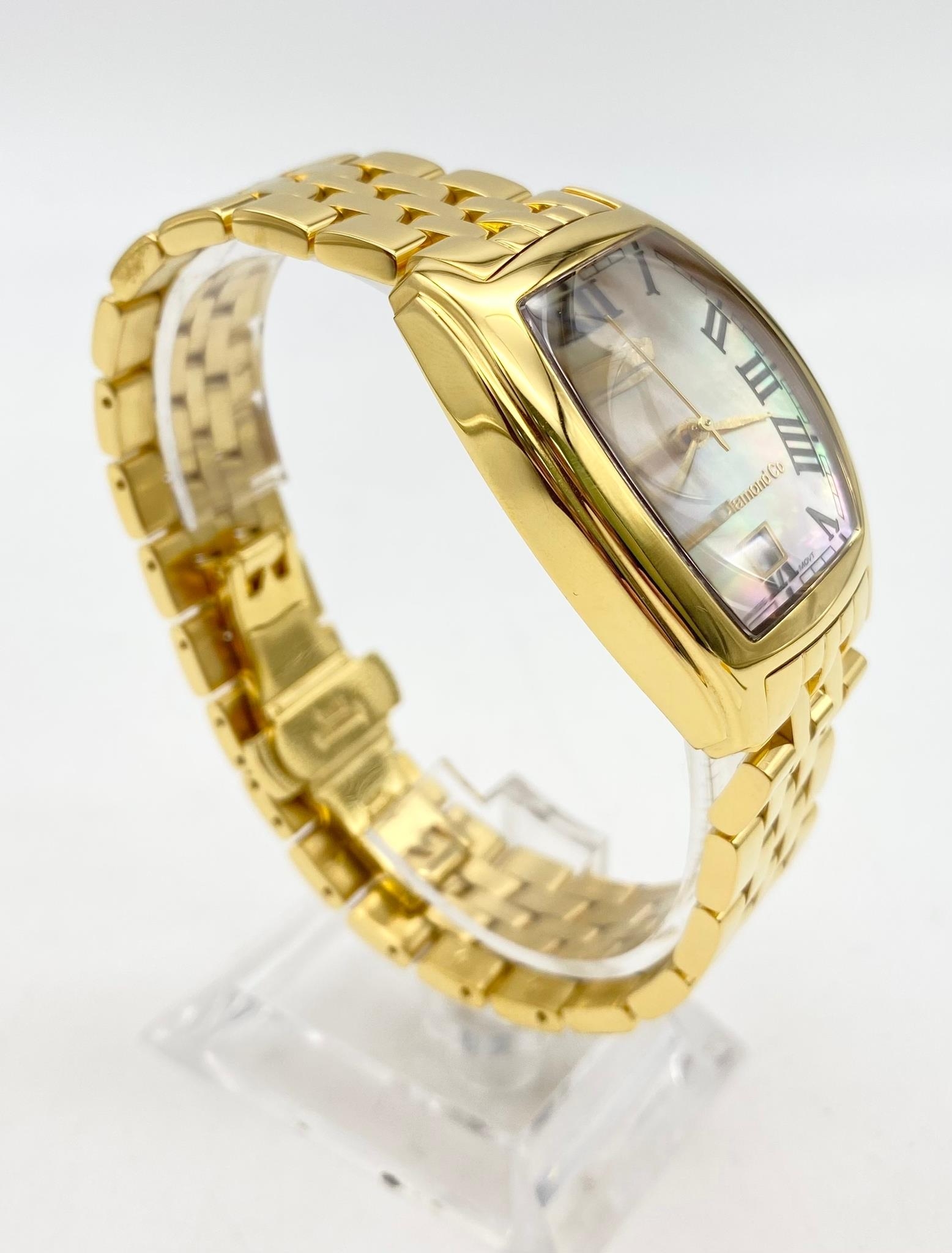 Excellent Condition Limited Edition London Diamond Company 18 Carat Gold Plated, Pearl Faced, Men’ - Image 2 of 4