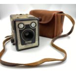 A Vintage Kodak Model D Brownie in Original Case. A/F