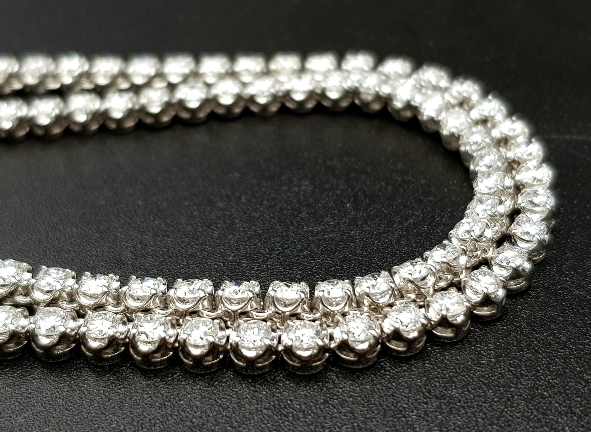 18k White Gold Necklace. 36.9g with 10ct Diamonds, absolutely stunning piece of jewellery. - Image 5 of 7