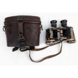 A Pair of WW2 German Swarovski Made 6x30 Binoculars. The binoculars with manufacture coding to the