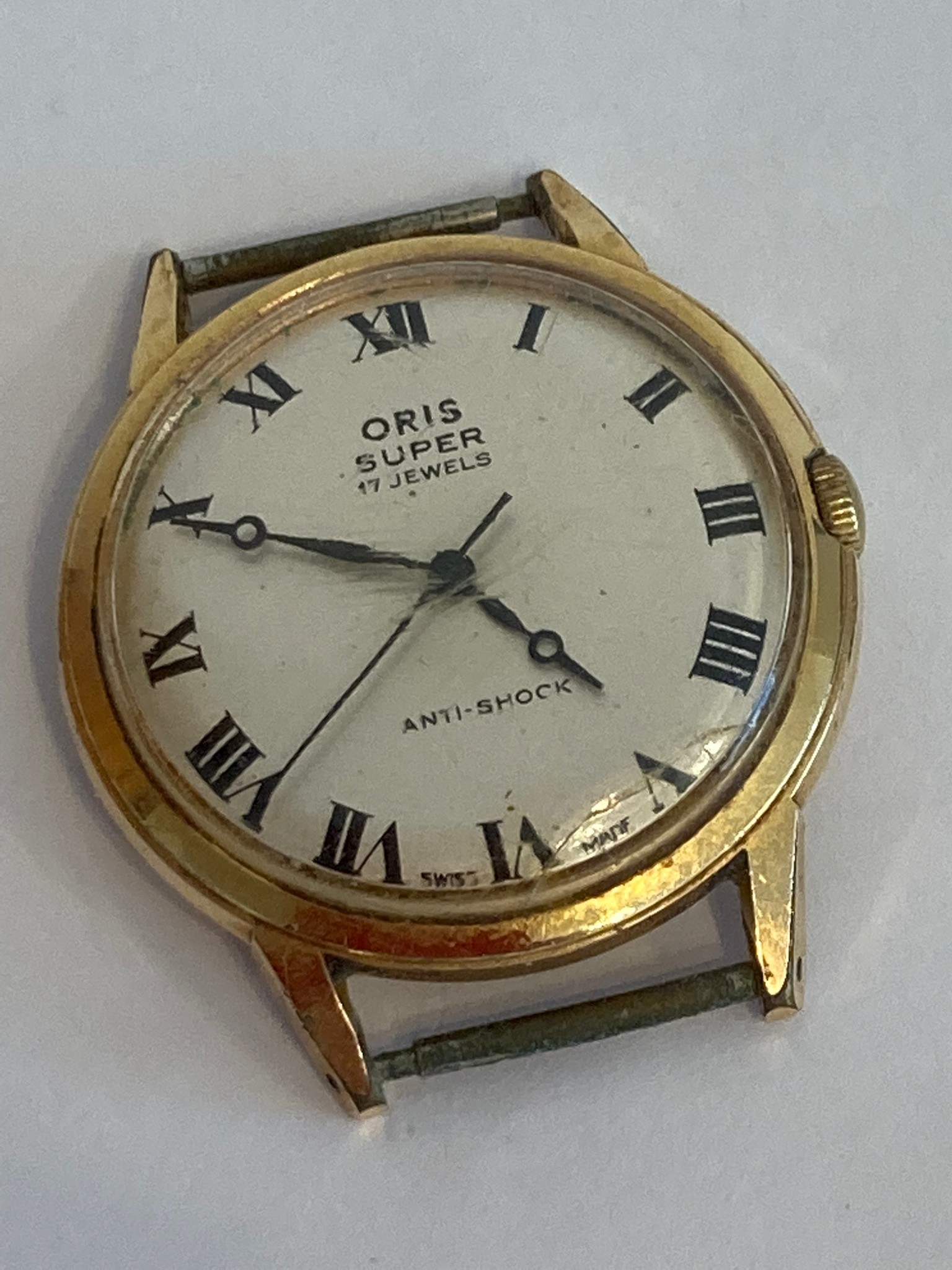 Vintage 1960’s ORIS GOLD PLATED Gentlemans wristwatch , having face showing SUPER 17 jewels anti-