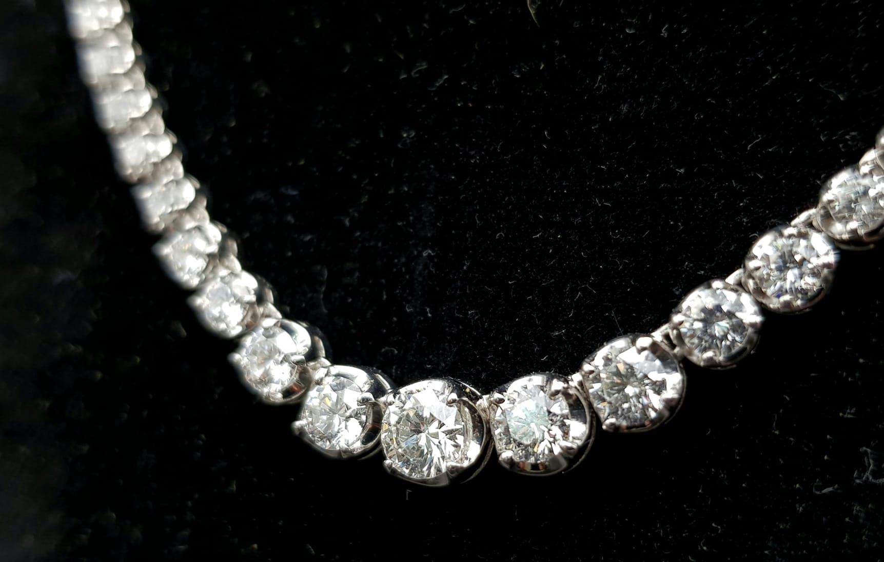 18k White Gold Necklace. 36.9g with 10ct Diamonds, absolutely stunning piece of jewellery. - Image 3 of 7