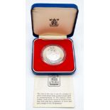 A Mauritius 25 Rupees Commemorative Proof Silver Crown - celebrating Queen Elizabeth II Jubilee.