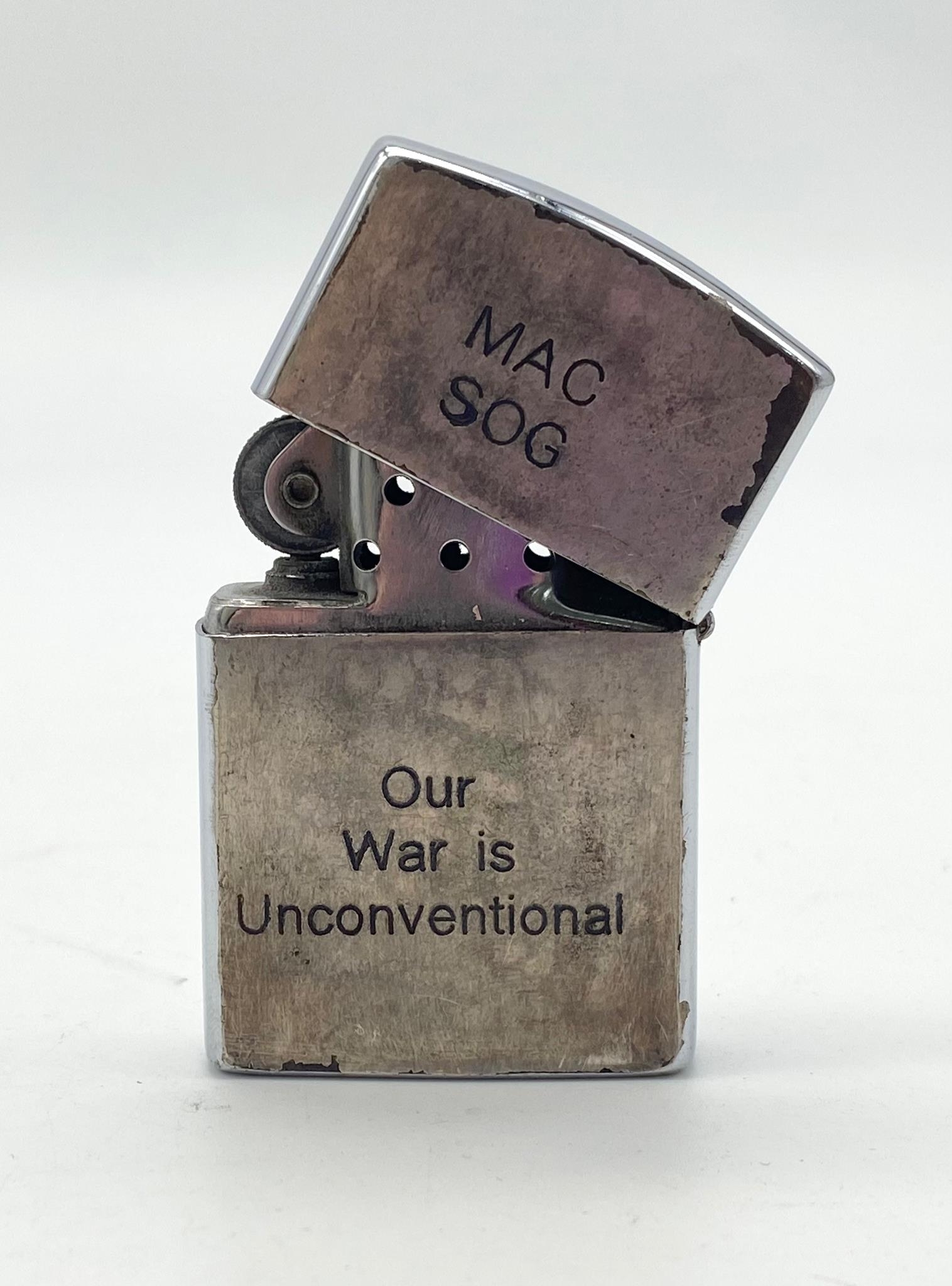 Vietnam War Period US Special Forces Cigarette Lighter. The Zippo made wind proof lighter - Image 2 of 4