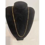 Beautiful 9 carat Yellow GOLD ‘TWIST’ NECKLACE/CHAIN. 2.85 grams. 19” (48 cm).