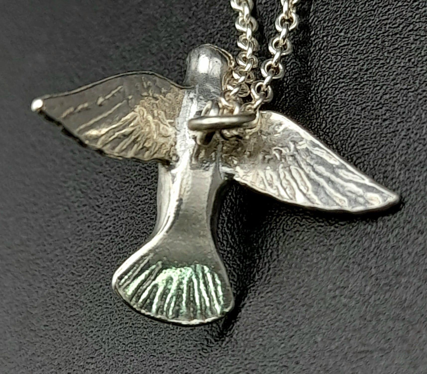 ALEX MONROE STERLING SILVER SWALLOW PENDANT & CHAIN AS NEW WEIGHS 3.47G - Image 3 of 7