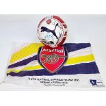 An Arsenal FC 2015 FA Cup Signed Football. Signatures include Rosicki, Ozil, and Sanchez. Joel