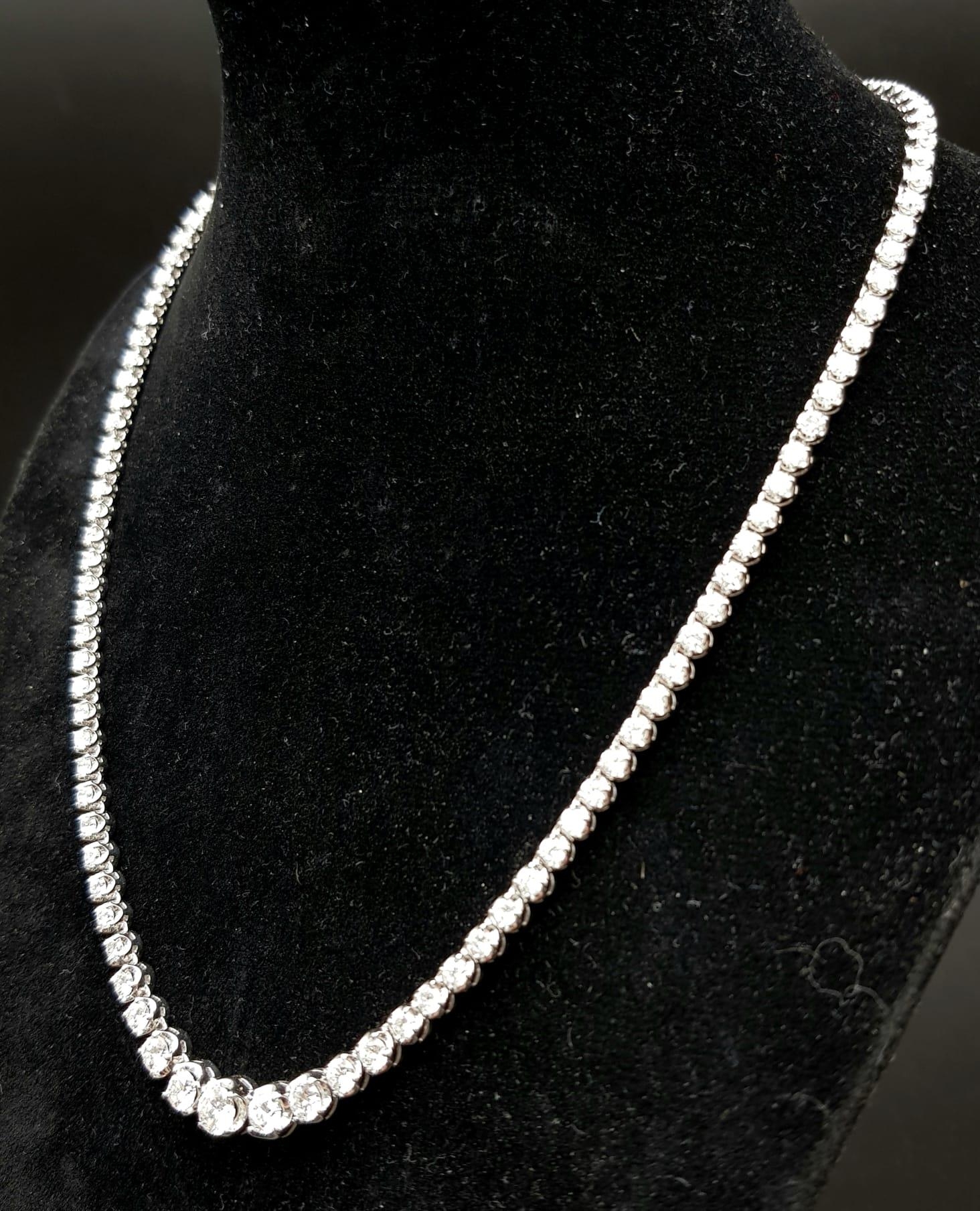 18k White Gold Necklace. 36.9g with 10ct Diamonds, absolutely stunning piece of jewellery. - Image 2 of 7