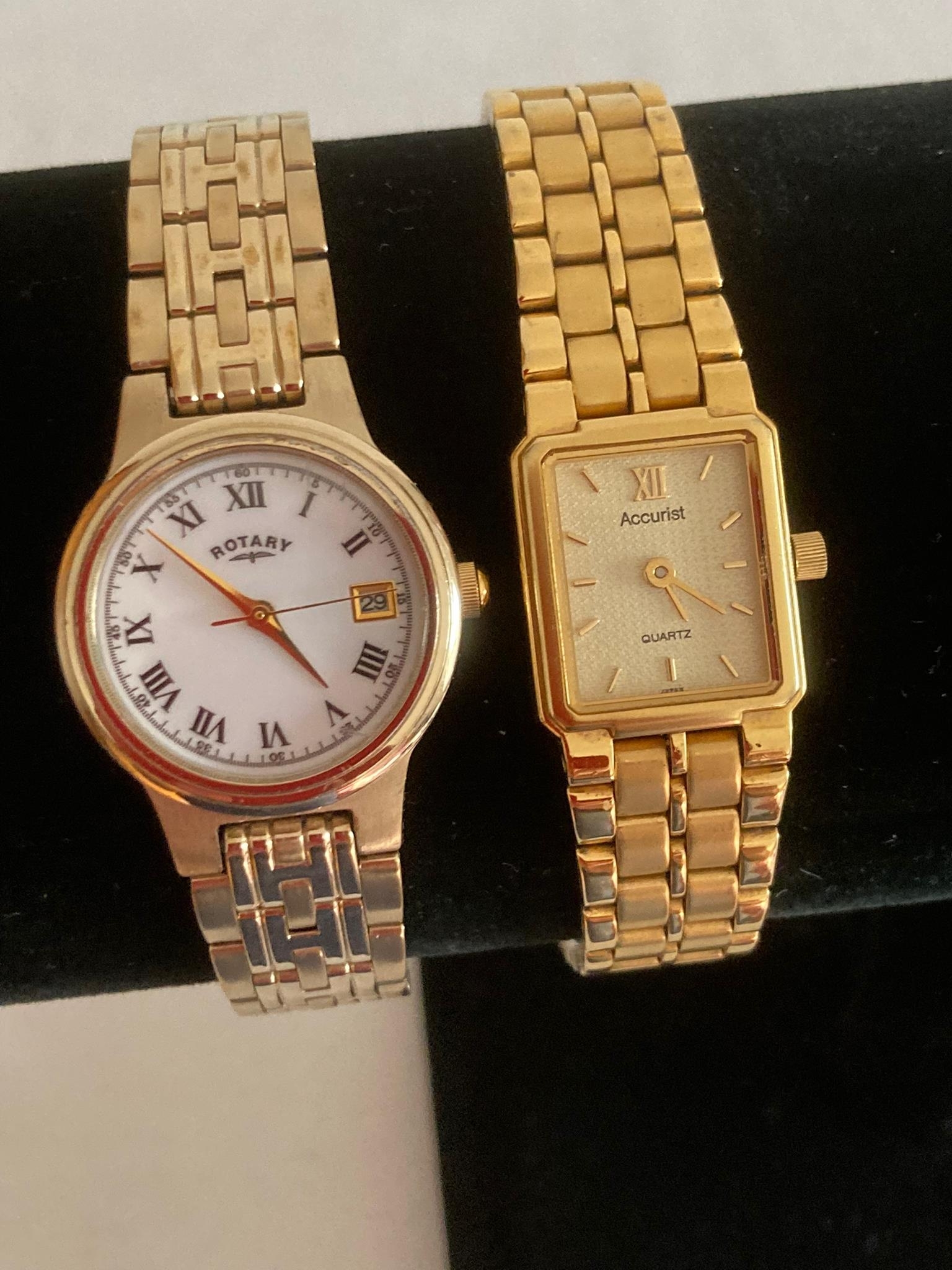 2 x ladies top quality Quartz wristwatches in Gold Tone. To include a ROTARY having mother of