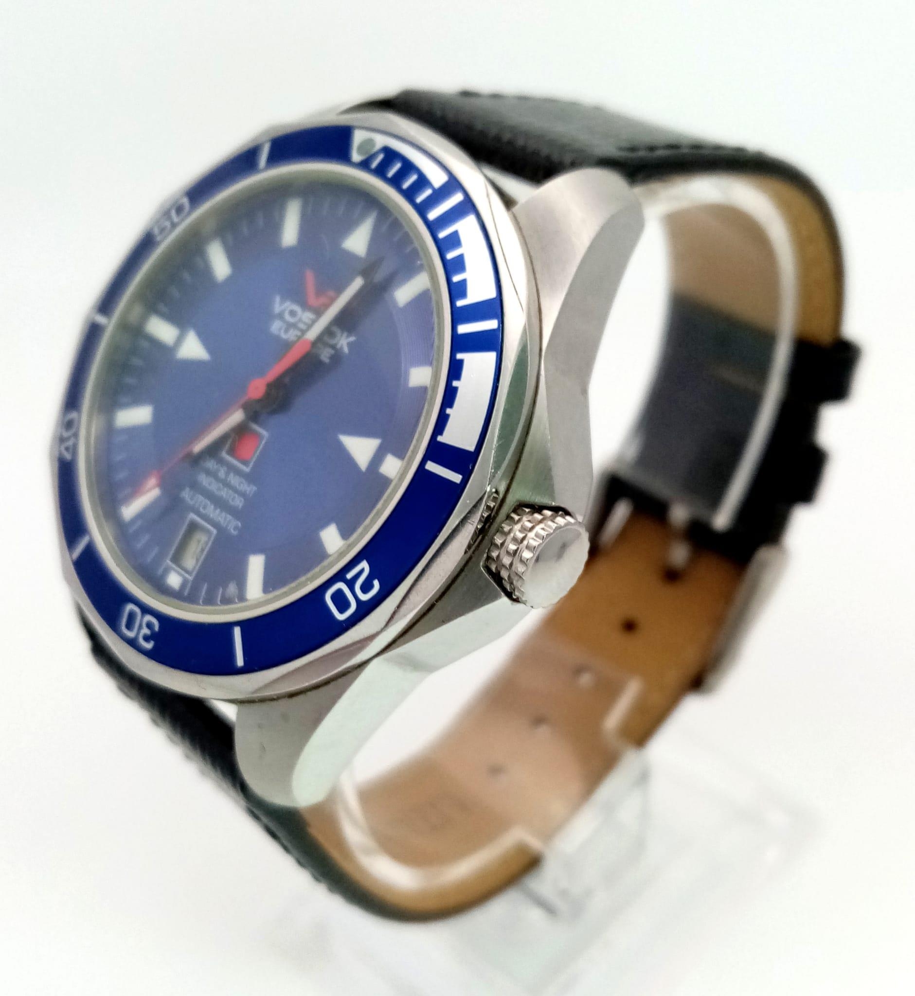 A Limited Edition Vostok K3 Submarine watch. 1756/3000. Black leather strap. Stainless steel - Image 2 of 4