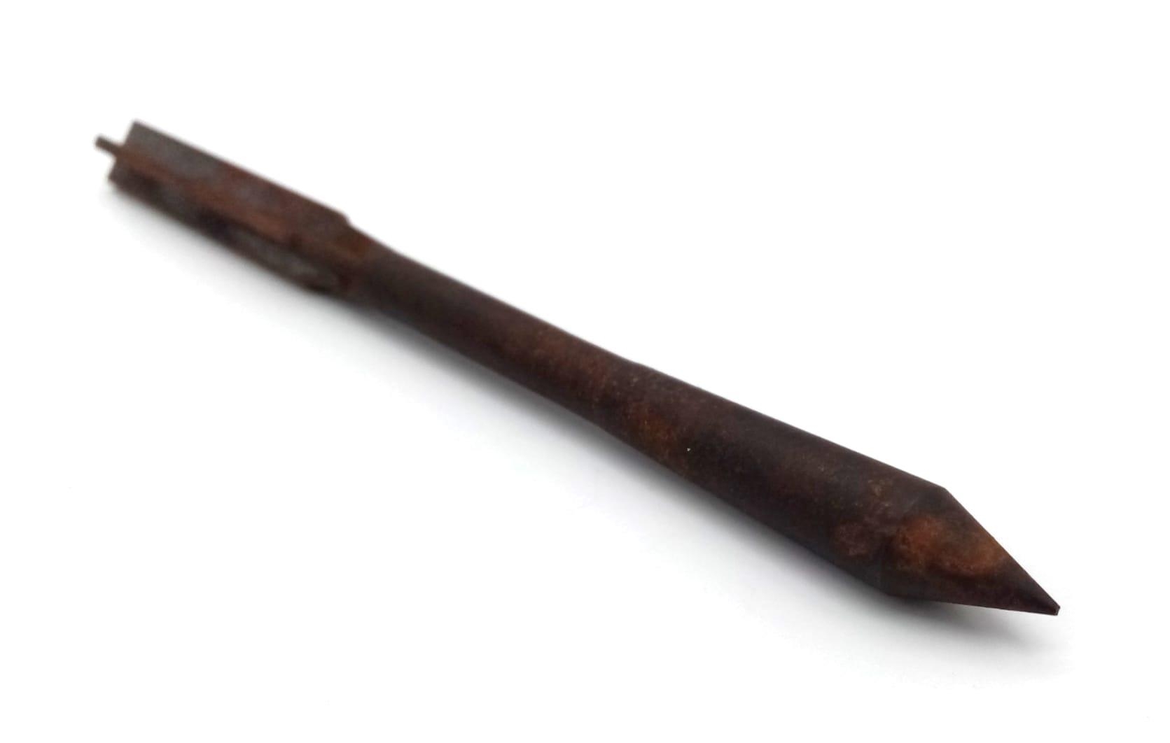 A VERY RARE WORLD WAR I GERMAN FLETCHETTE USED BY GERMAN AIRMEN TO DROP ON THE BRITISH TRENCHES.