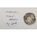 Charles I Silver Half Groat 1625-1628, in near fine condition, minted in London