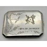 WW2 German .800 Silver Waffen SS Cigarette Case. “The Waffen SS in Charkow and Kursk 1943.
