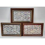 Three sets of vintage Classic car cigarette cards by Lambert and Butler and Mills all in nice double