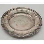 A WW2 Nazi Silver Plate Salver - Presented to a German officer of the GrossDeutchland division on