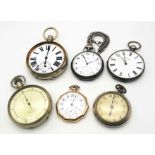 A Collection of Six Vintage and Antique Pocket Watches. Some wonderful makers marks but all in