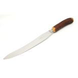 A Gee and Holmes of Sheffield large Carving Knife. As new, unused, in box. Horn handle. 36cm total