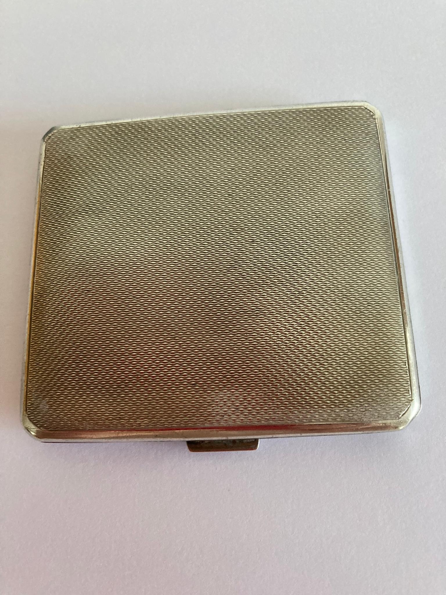 Vintage World War II SILVER CIGARETTE CASE with clear hallmark for Frederick Field Birmingham