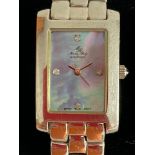 MARKUS RUBY ladies ‘MONTREAUX’ Quartz wristwatch. Having blue mother of pearl Square face with