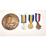 WW1 Medal Trio & Death Plaque to P.G. Tanswell who died during the 2nd Battle of Ypres. Reserve