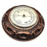 A Vintage Wall-Hanging Barometer in Working Order. 30cm diameter.