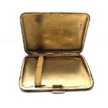 A Vintage Sterling Silver Gilded Interior Cigarette Case. Hallmarks for London 1932. 8 x 6.5cm. 61.