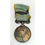 Un-named Solid Silver British Crimea Medal with Sebastopol Clasp. Solid silver.