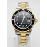 A ROLEX SUBMARINER IN EXCELLENT CONDITION WITH BOX AND PAPERS HAVING BEEN SERVICED BY ROLEX IN