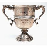 A Vintage (1931) Small Sterling Silver Cup - The Paulin cup awarded in 1931. 96.3g. 7.5cm tall.
