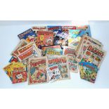 A box of old comics and annuals from the 70's & 80's including The Beano and Dandy.