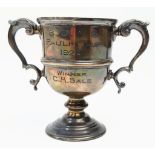 A Vintage (1928) Small Sterling Silver Cup - The Paulin cup awarded in 1928. 87.10g. 7.5cm tall.