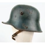 WW1 German M16 Stahlhelm Helmet. Reused by the police in the 1920’s.