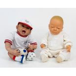A pair of Re-Born silicone lifelike dolls. In excellent condition. 45cm